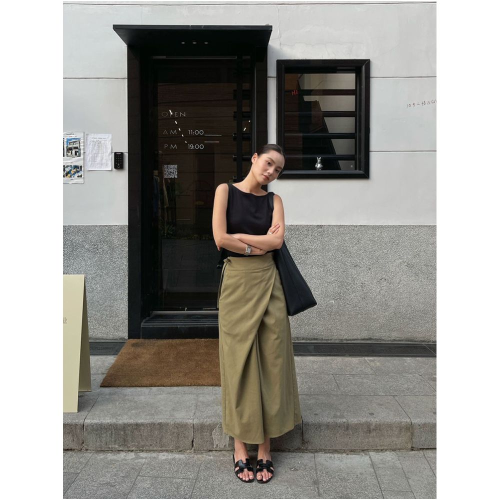 PURITY YH Niche Korean Style 2025 Summer Women s High Waisted Irregular A Line Skirt image 0