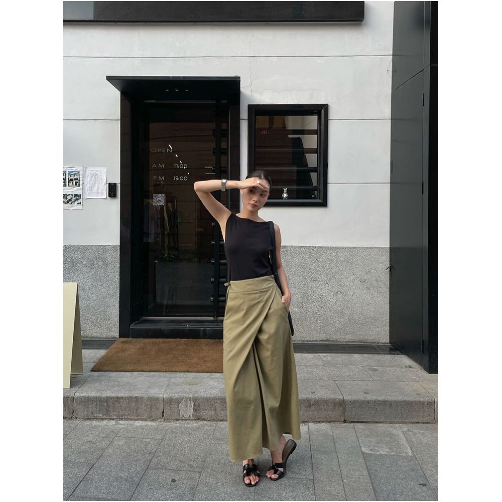 PURITY YH Niche Korean Style 2025 Summer Women s High Waisted Irregular A Line Skirt image 3