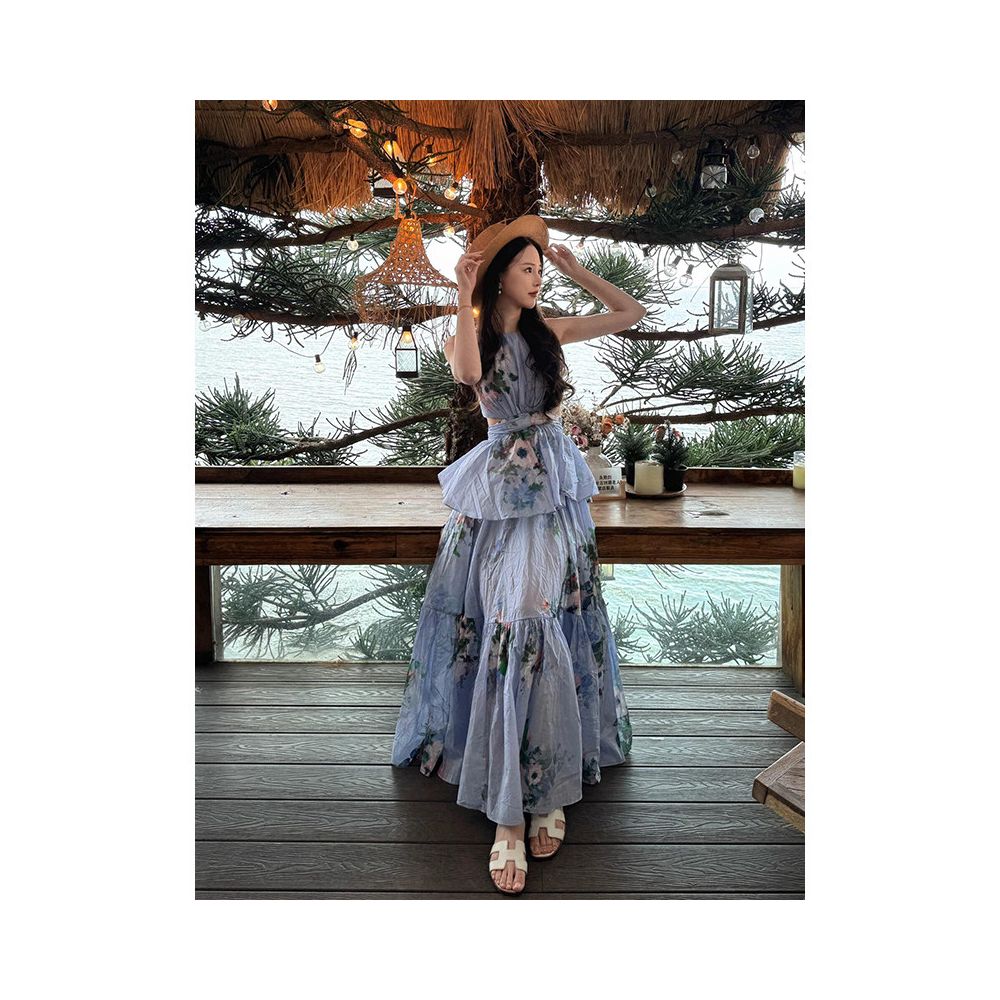 ASAYA7182 – Bluebell Bloom Maxi Dress 💙🌸
