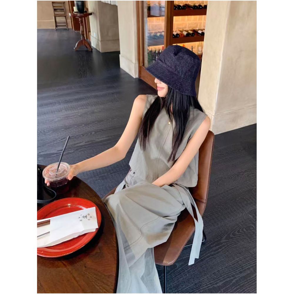 2ND STUDIOS Grey Sleeveless Suit Casual Versatile Relaxed Style New Summer 2026 Two Piece Set for Women image 2