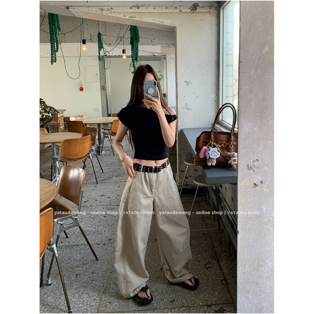 ASAYA7234 – Sand Drift Barrel Pants 🤍🏜️