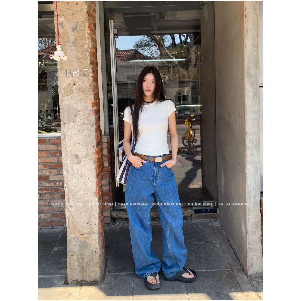 Big Dog with Braces Niu Niu s Divine Pants Long Jeans Loose Wide Leg This Year s Popular Style Pants image 1