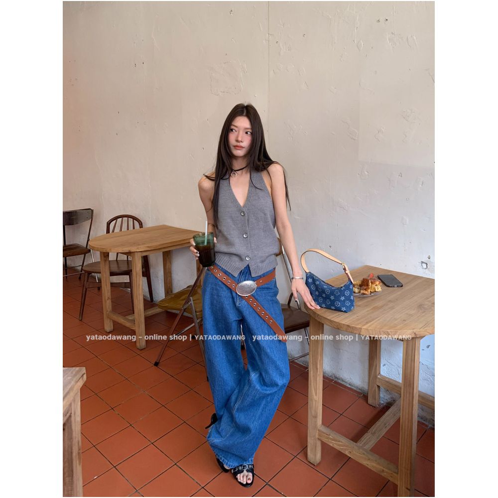 ASAYA7238 – Urban Ease Wide-Leg Denim Pants 👖✨