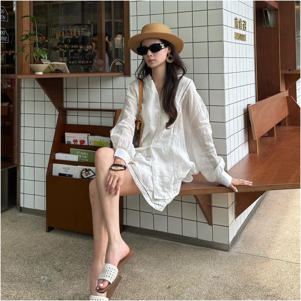 ASAYA7249 – Coastal Ease Linen Set 🌿🤍
