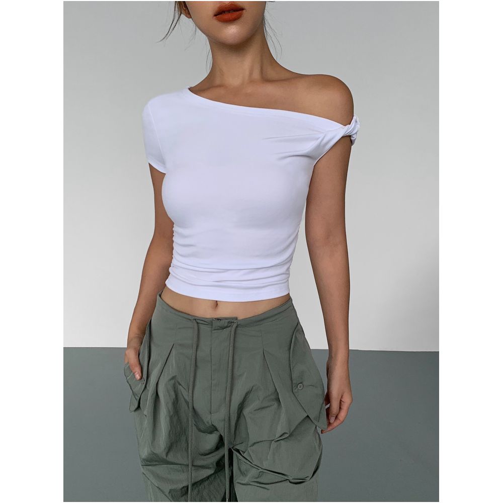 ASAYA7276 – Effortless Asymmetry Top ✨🤍