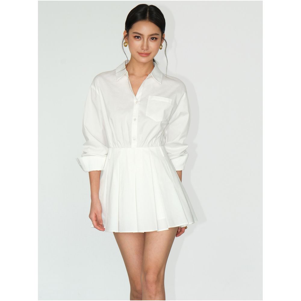 ASAYA7279 – Ivory Muse Shirt Dress 🤍✨