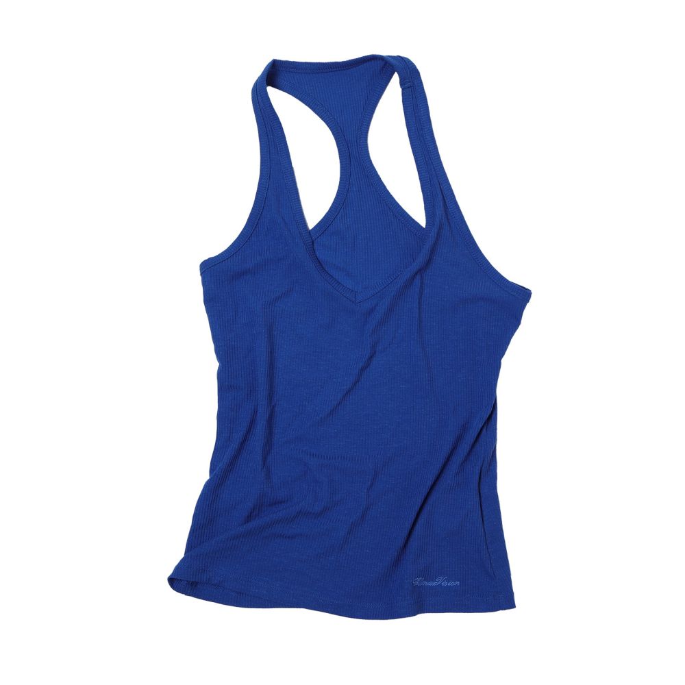 ASAYA7357 – Natural Linen Racerback Halter Top 🌿💙