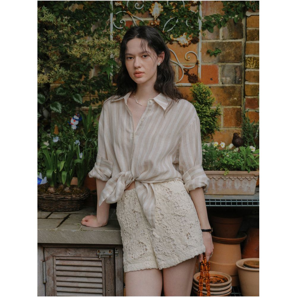 ASAYA7381 – Coastal Breeze Linen Shirt 🌊🤍