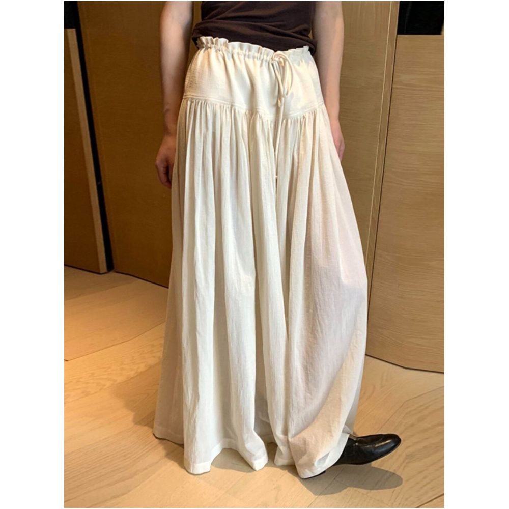 Summer thin maternity pants wide leg culottes suitable for wearing outside comfortable during pregnancy perfect for layering and relaxing in summer image 1