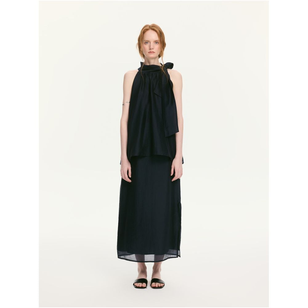 Avanehood Huailan Tencel Two Piece Set 2026 Summer Linen Off Shoulder Top and Straight Skirt for Women image 1