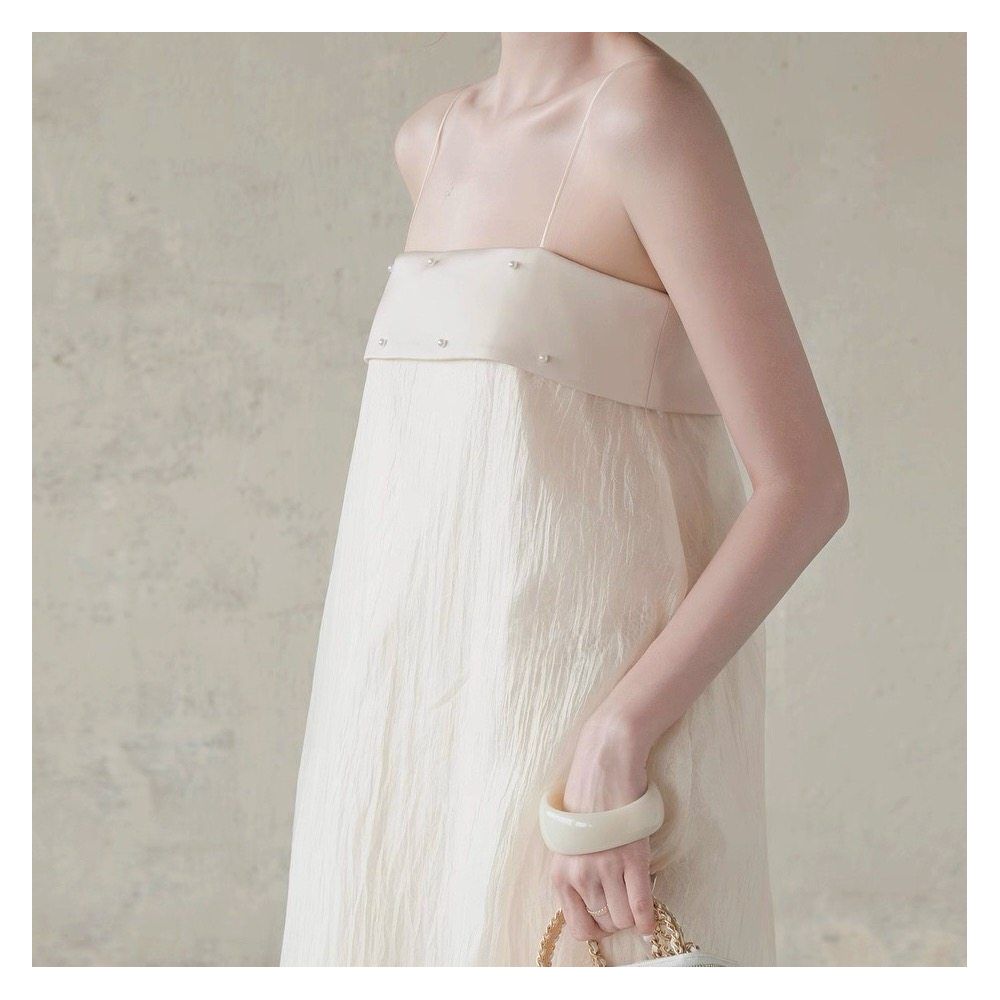 ASAYA7516 – Ivory Whisper Maxi Dress 🤍✨