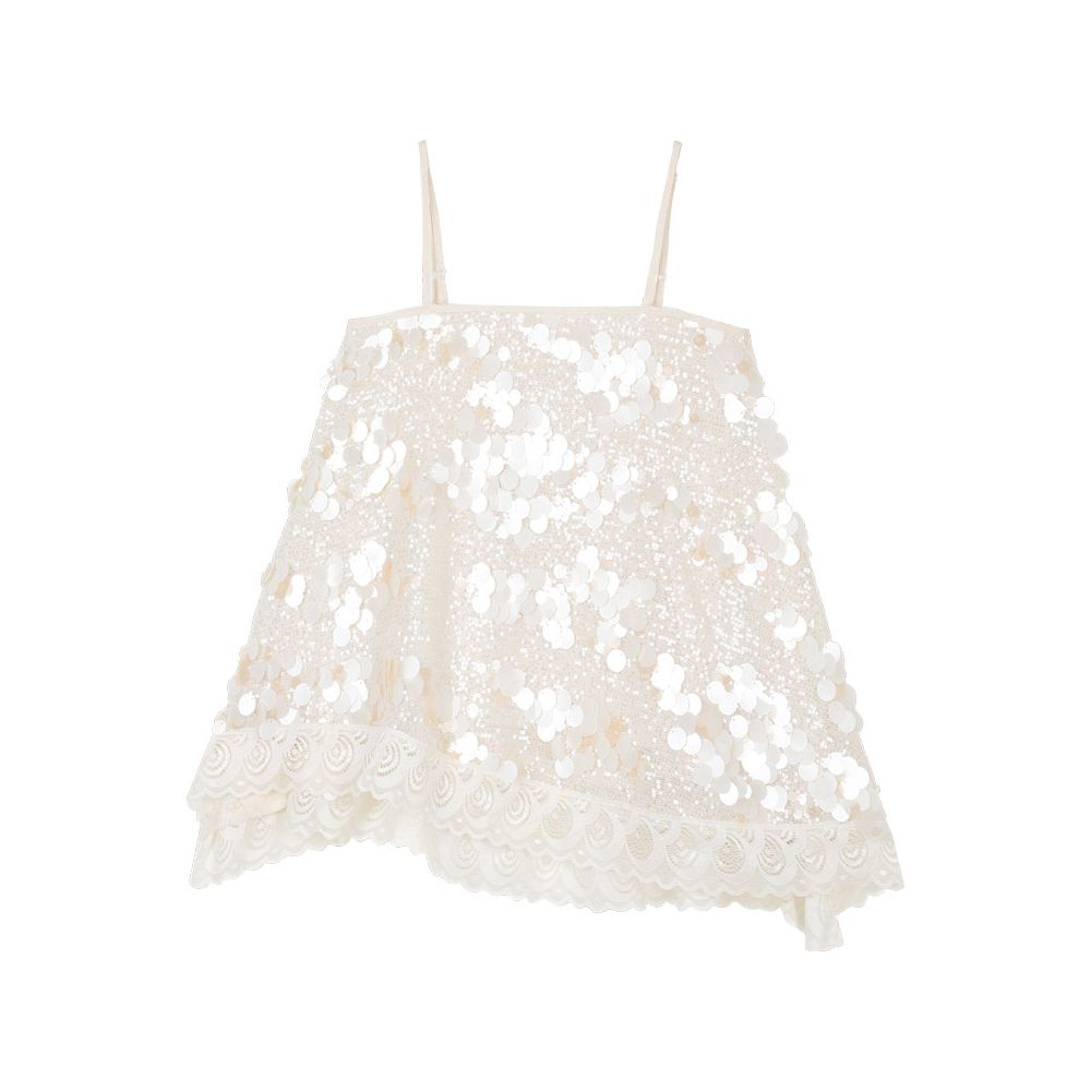ASAYA7520 – Moonlit Sequin Lace Camisole ✨🤍