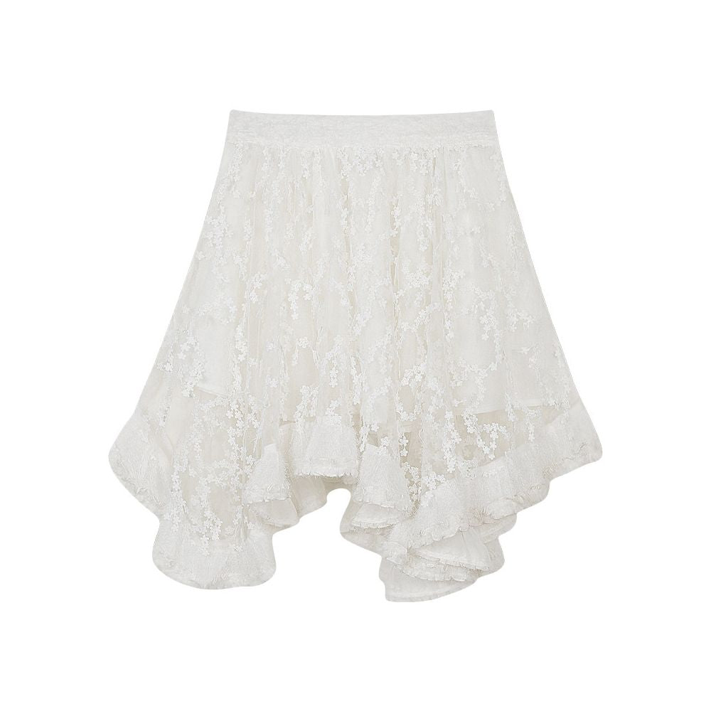 ASAYA7522 – Whispering Bloom Lace Skirt 🤍🌸