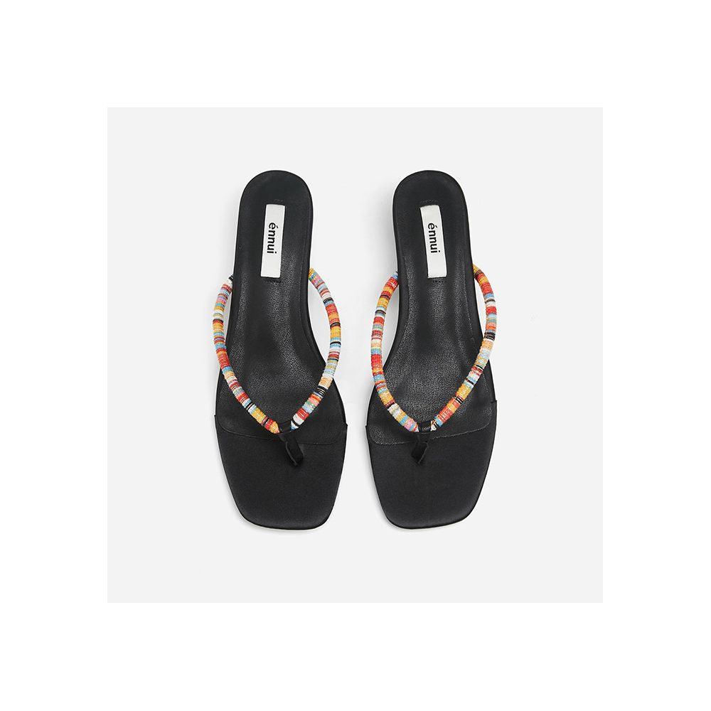 ASAYA7566 – Bohemian Loop Kitten Heels 🌈✨