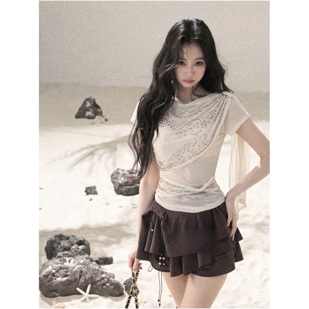 ASAYA7529 – Starlit Drape Set ✨🖤
