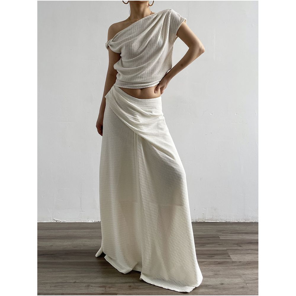 ASAYA7531 – Sculpted Drape Resort Set 🤍🌿