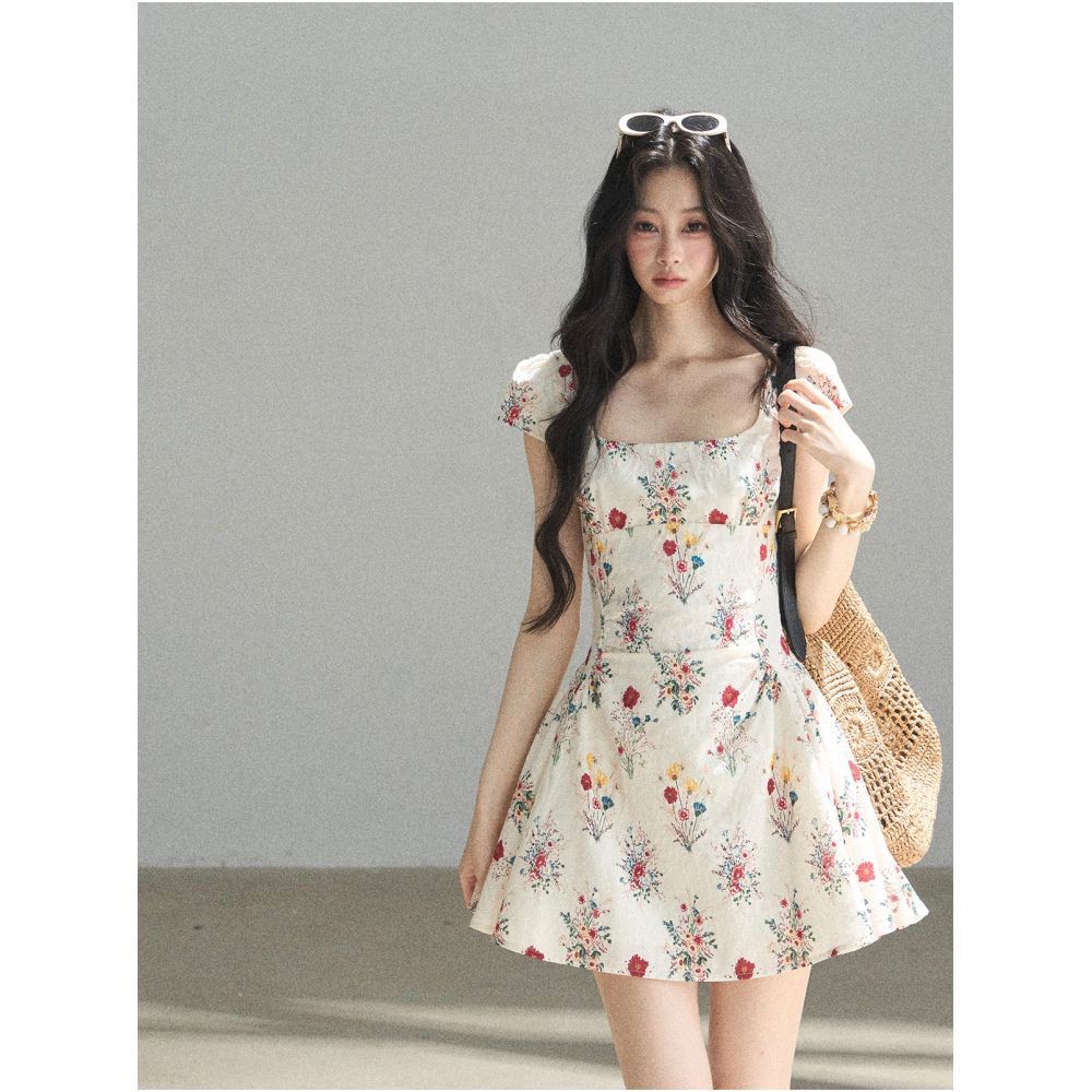 ASAYA7542 – Summer Garden Floral Mini Dress 🌷🤍
