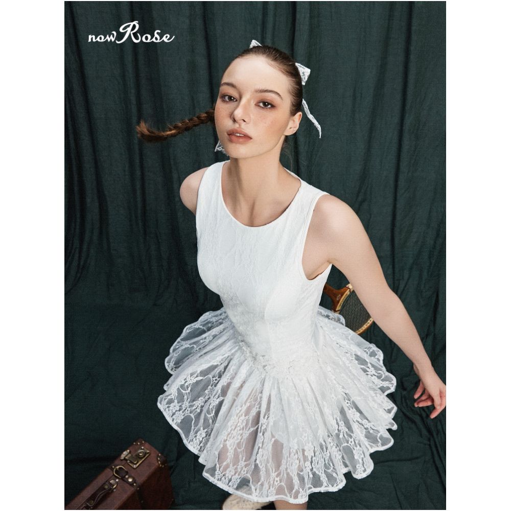 Official Authentic NowRose Original Women s Tennis Dress Lace Tennis Skirt Badminton Sports Dress image 0