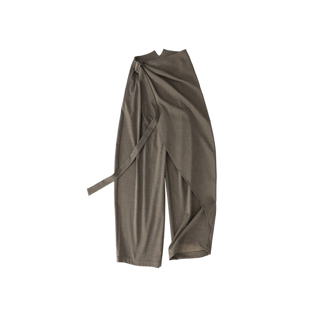 ASAYA7578 – Draped Wrap Wide-Leg Pants 🤎✨