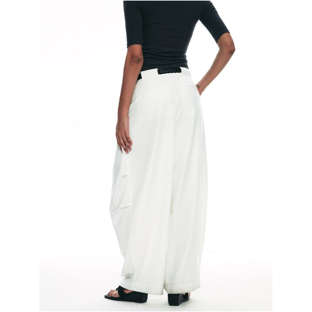 SINGLE MOMENT 25SS Wide Leg Trousers Wrinkle Resistant Drape Flat Loose Fit Design Casual Trousers Women s Trousers image 3