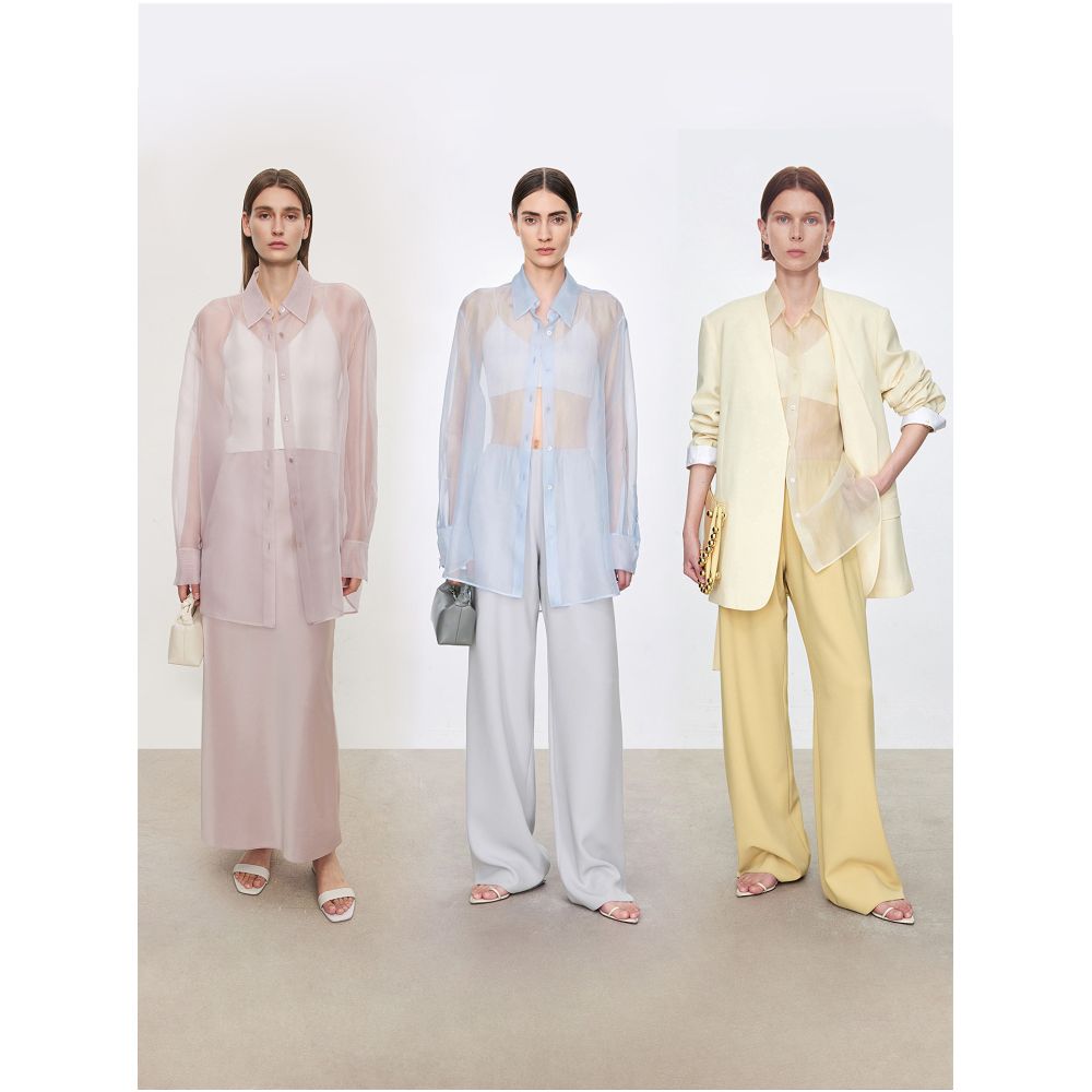 CHICJOC s dreamy sheer silk organza shirt is a bestseller offering a relaxed versatile and slim silhouette image 4