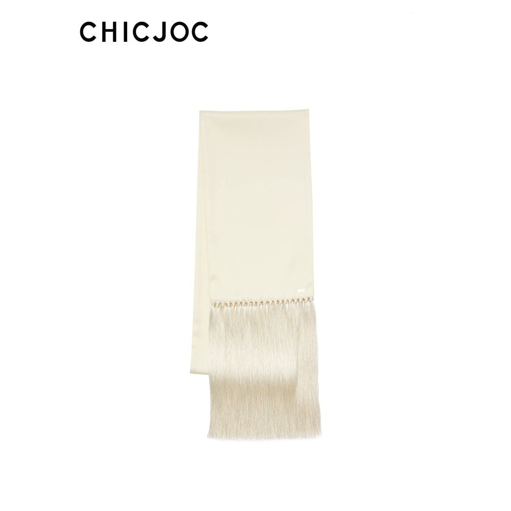 ASAYA7605 – Luxe Silk Fringe Scarf ✨🖤