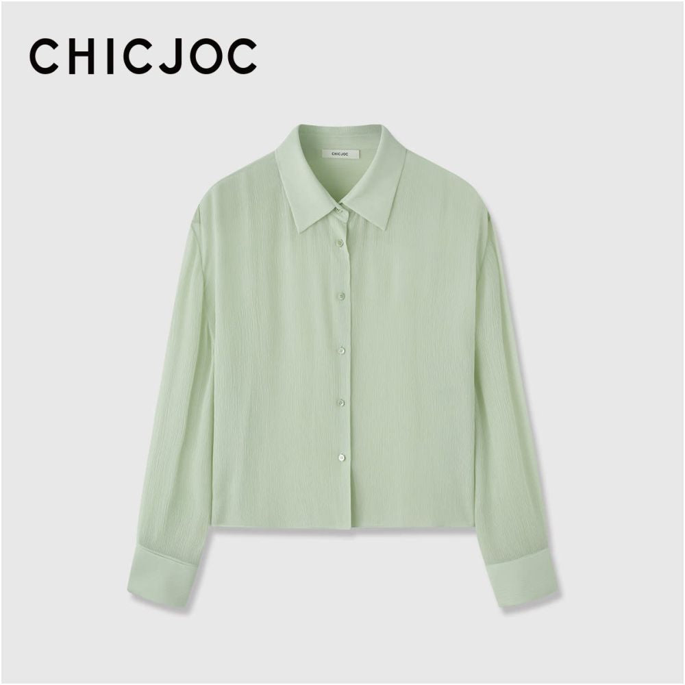 ASAYA7607 – Sheer Silk Relaxed Shirt ✨🌿