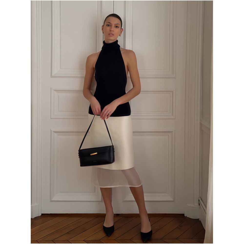 Eenkcos Luxury Style White Midi Skirt for Women Slim Fit Elegant and Sophisticated image 2