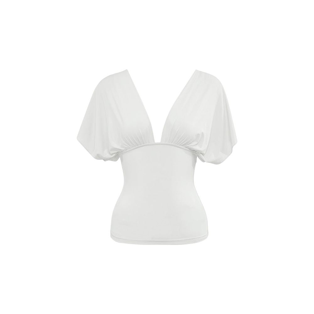 ASAYA7615 – Soft Muse Deep V Top 🩵✨