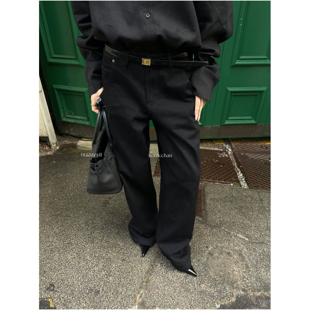 ASAYA7632 – Noir Essential Wide-Leg Trousers 🖤✨
