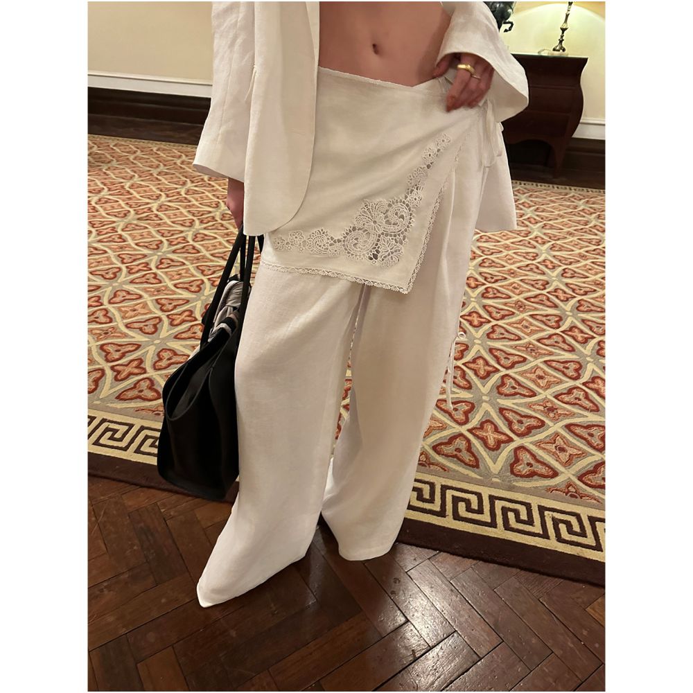 ASAYA7638 – Ivory Riviera Linen Set 🤍✨