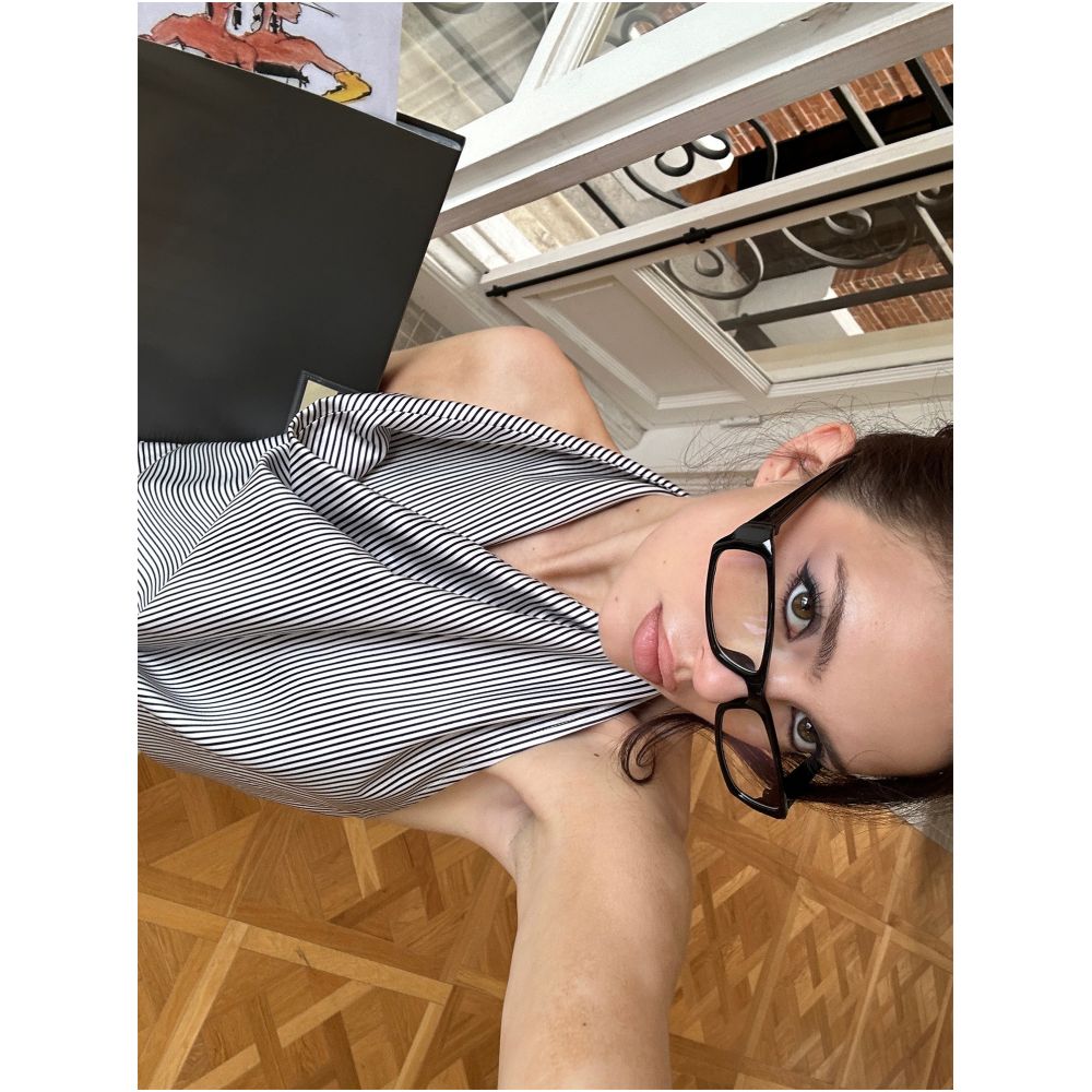 0122stepll Cool and Desirable Urban Striped Halter Neck T Shirt Women s Slim Fit Tie Neck Sleeveless Backless Top image 1