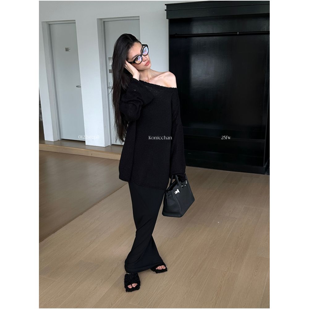 ASAYA7646 – Midnight Ease Knit Set 🖤✨
