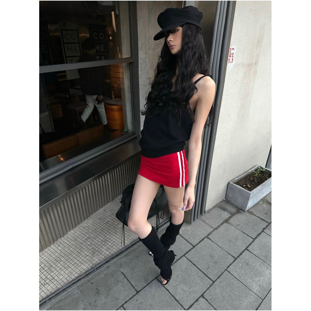 0122stepll Reversed Charm Gray Backless Vest Top Women s Summer Loose Sleeveless Sexy Knitted Tank Top image 2