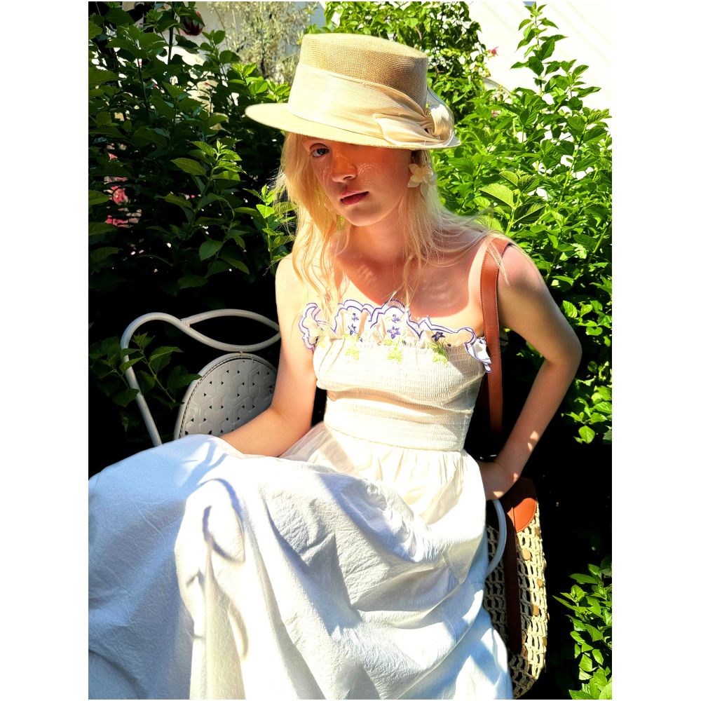 Clearance Sale 40 Off No Returns or Exchanges for Non Quality Issues Embroidered Romantic Vacation Strapless White Dress for Women image 1