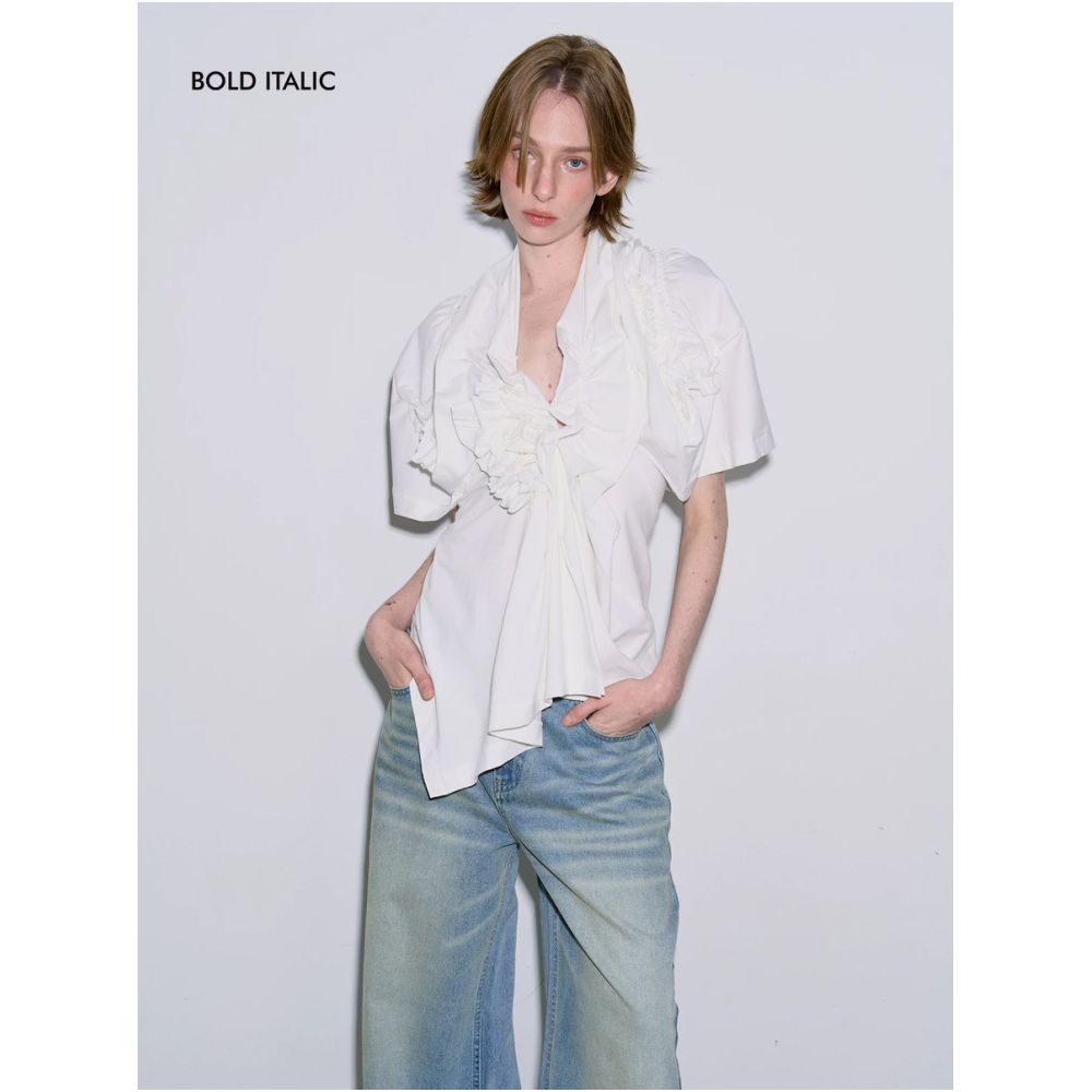 BOLD ITALIC Multi pleated Irregular Multi wear Top image 2