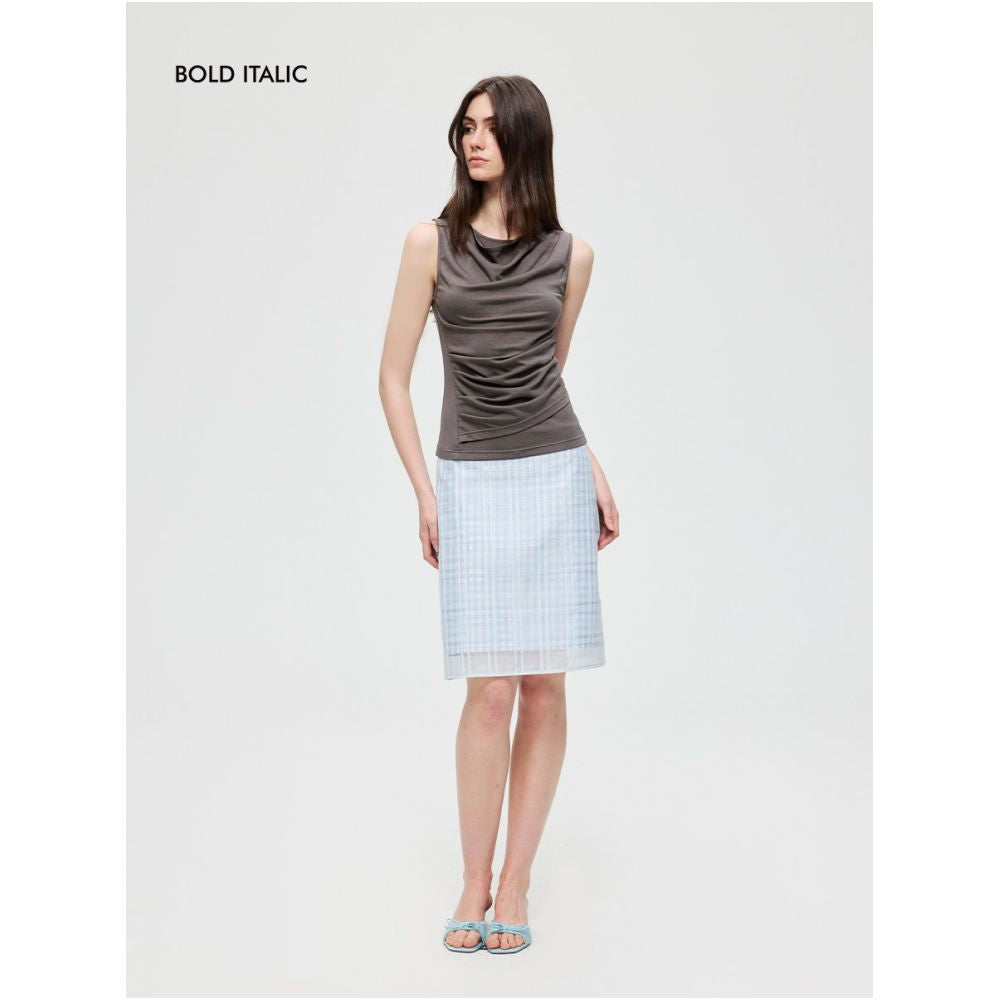 BOLD ITALIC Lyocell Off the shoulder Sleeveless Tank Top for Women Summer Style Two Piece Fit Slim Fit T Shirt image 1