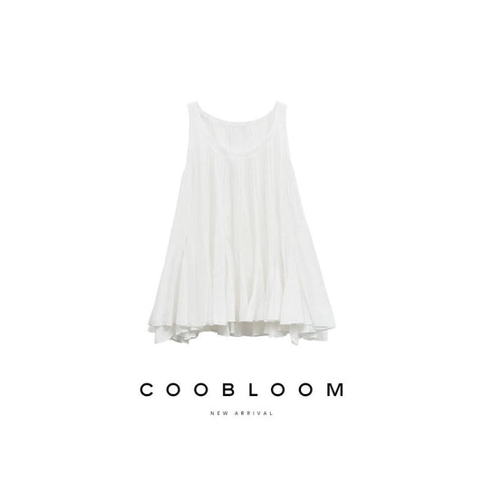 ASAYA7750 – Airy Pleated Flow Top 🤍✨