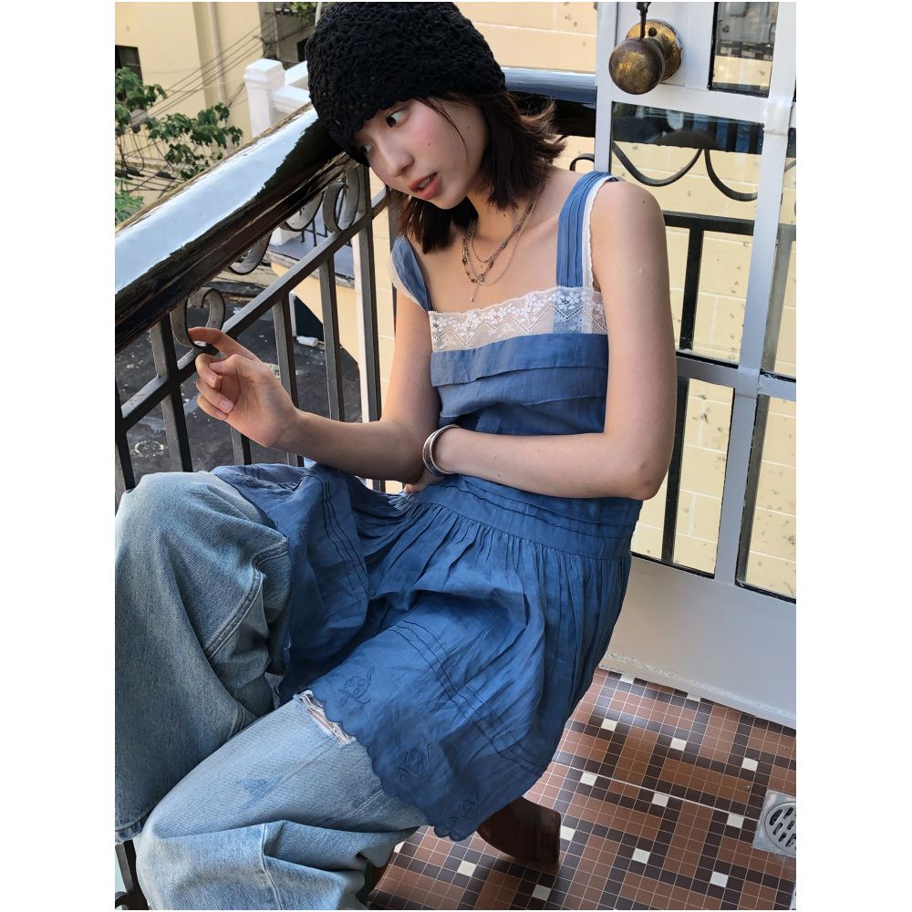ASAYA7756 – Summer Lace Layered Tunic 🌿🩵