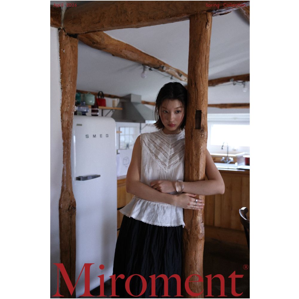 Miroment Zero Pressure Cooling Ramie Elegant Stand Collar V Neck with Lace Trim Sleeveless Fitted Waist Top image 0