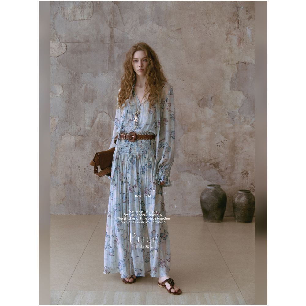 P tree Tong Liya s Style Jacaranda Nomadic Style 100 Viscose Rayon Dress image 4