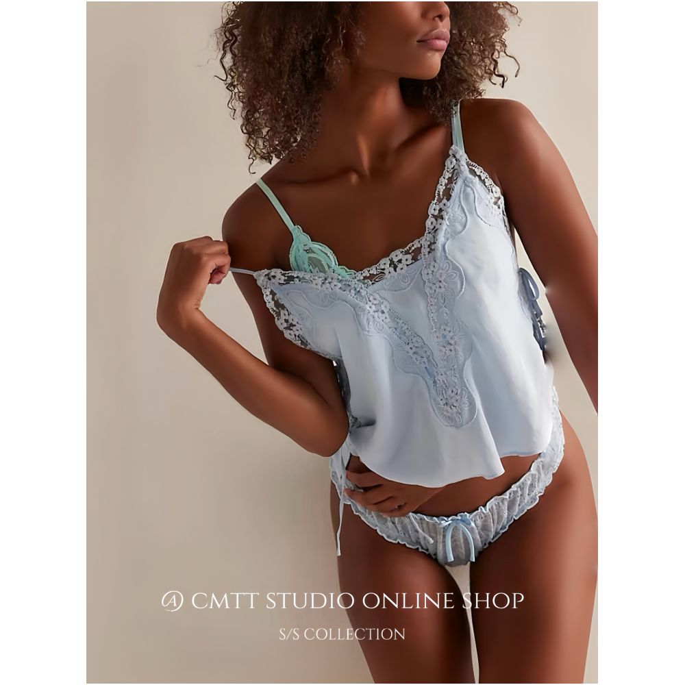 ASAYA7801 – Mint Élan Lace Camisole 🌿✨