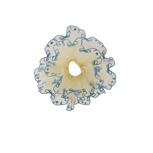 ASAYA7802 – Jardin Bow Tulle Scrunchie 🎀🌼