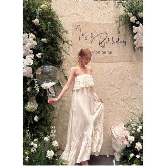 ASAYA7820 – Ivory Ruffle Muse Dress 🤍✨