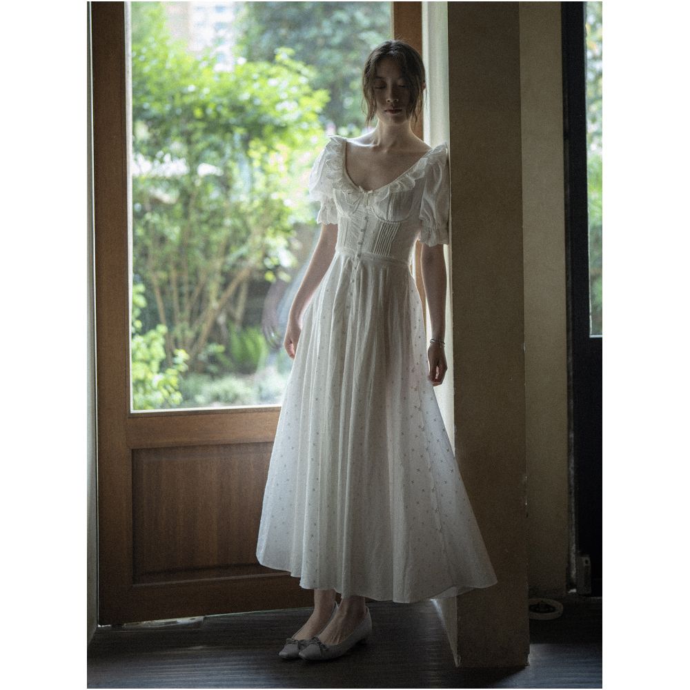 ASAYA7856 – Celeste Romantic Cotton Dress 🤍🌸