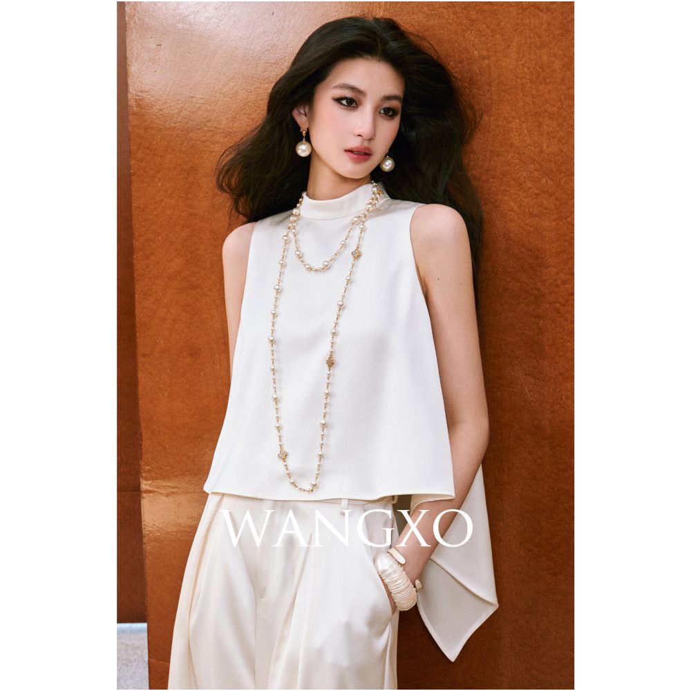 ASAYA7870 – Silken Flow High-Neck Set ✨🤍