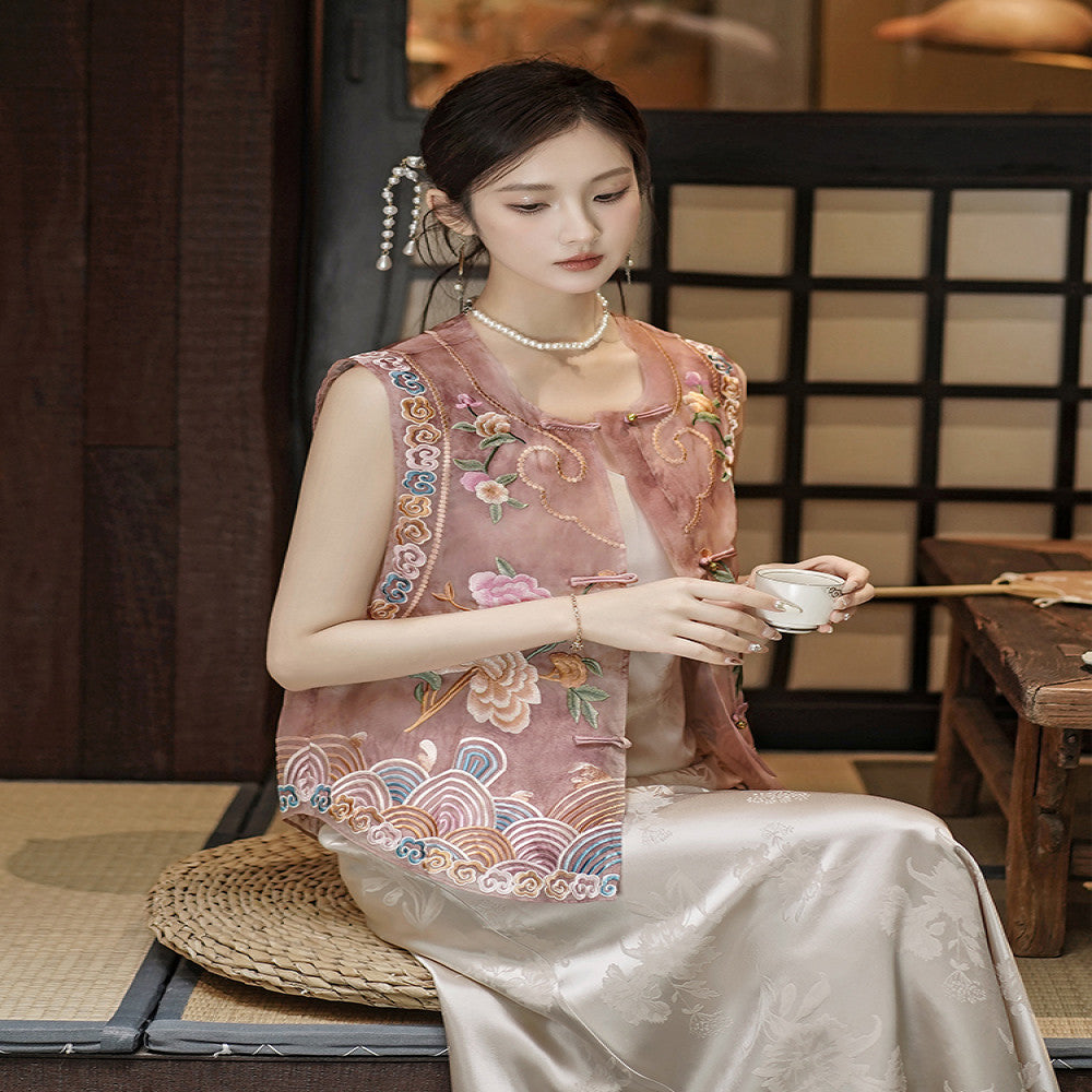 Ruyi New Chinese style Mulberry Silk National Style Vest Women s 2025 Summer New Style Retro Luxury Versatile Women image 2