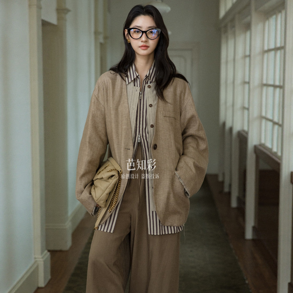 ASAYA4619 – Classic Beige Oversized Set 🤎✨