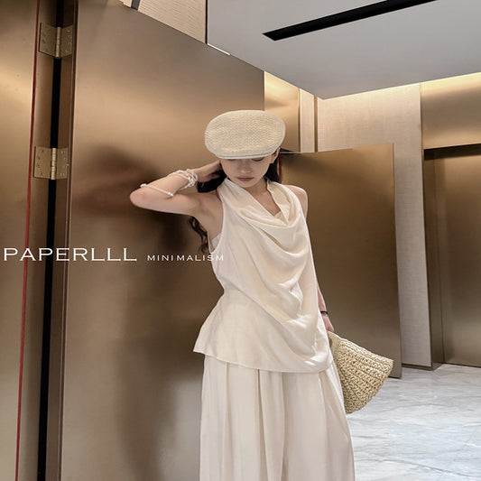 ASAYA4586 – Paperlll Minimal Drape Set 🤍🖤