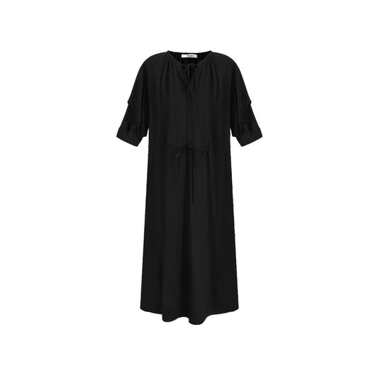 ASAYA4569 – Midnight Ease Black Dress 🖤🌙